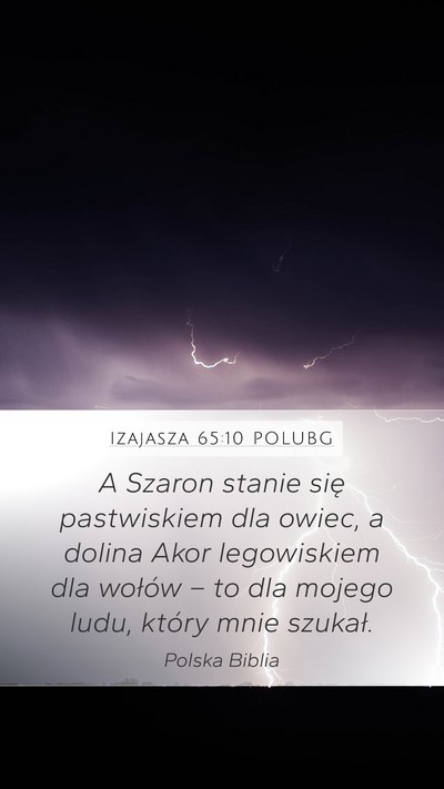 Izajasza 65:10 POLUBG Bible Verse Image