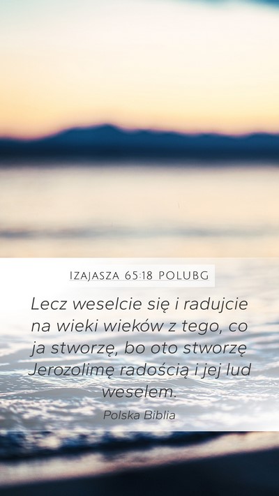Izajasza 65:18 POLUBG Bible Verse Image