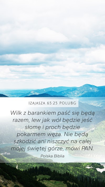 Izajasza 65:25 POLUBG Bible Verse Image