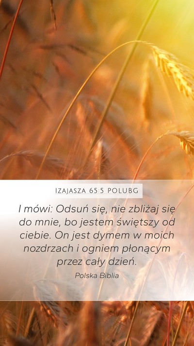 Izajasza 65:5 POLUBG Bible Verse Image