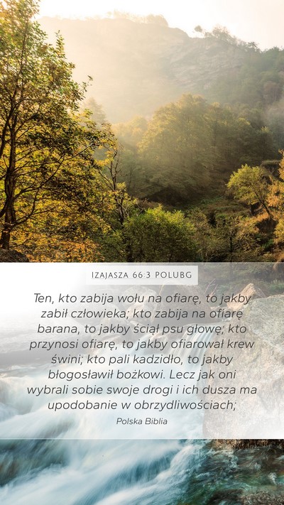 Izajasza 66:3 POLUBG Bible Verse Image