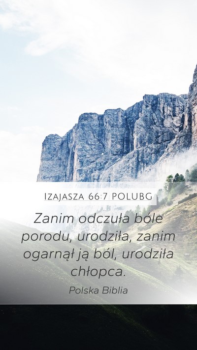 Izajasza 66:7 POLUBG Bible Verse Image