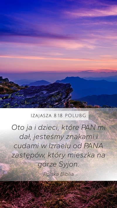 Izajasza 8:18 POLUBG Bible Verse Image