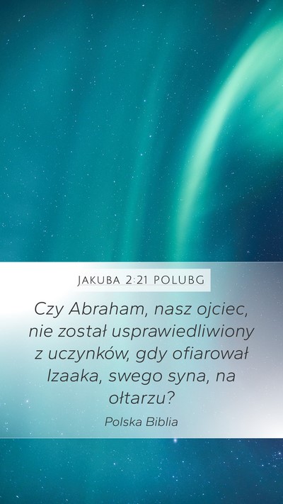 Jakuba 2:21 POLUBG Bible Verse Image