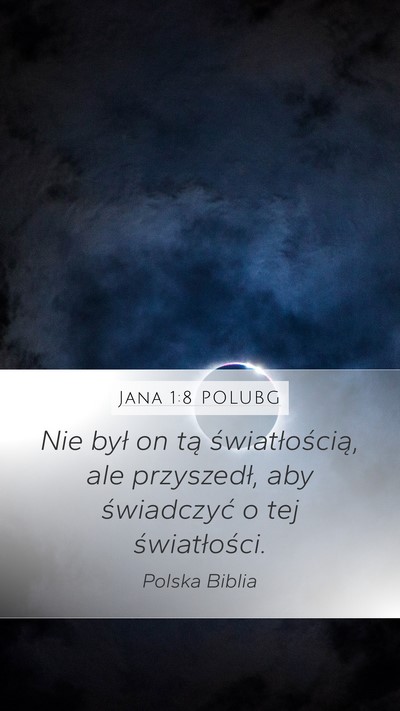 Jana 1:8 POLUBG Mobile Phone Wallpaper - Nie był on tą światłością, ale przyszedł, - Mobile Bible Verse Wallpaper