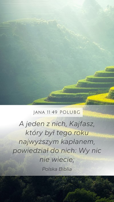Jana 11:49 POLUBG Bible Verse Image