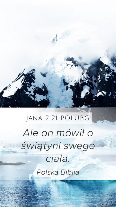 Jana 2:21 POLUBG Mobile Phone Wallpaper - Ale on mówił o świątyni swego - Mobile Bible Verse Wallpaper