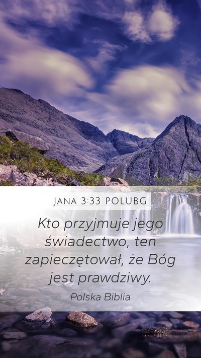 Jana 3:33 POLUBG Bible Verse Image