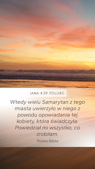 Jana 4:39 POLUBG Bible Verse Image