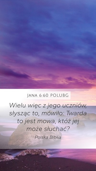 Jana 6:60 POLUBG Bible Verse Image
