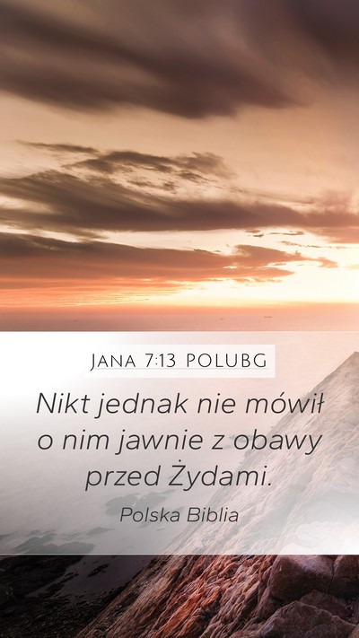 Jana 7:13 POLUBG Bible Verse Image