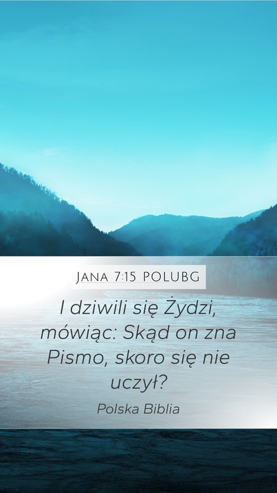 Jana 7:15 POLUBG Bible Verse Image