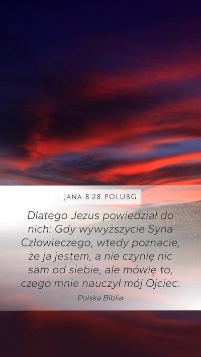 Jana 8:28 POLUBG Bible Verse Image