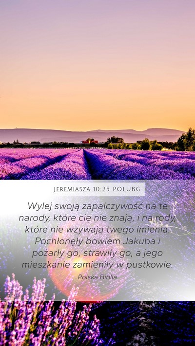 Jeremiasza 10:25 POLUBG Bible Verse Image