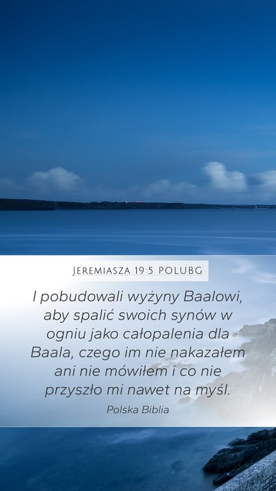 Jeremiasza 19:5 POLUBG Bible Verse Image