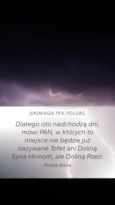 Jeremiasza 19:6 POLUBG Bible Verse Image