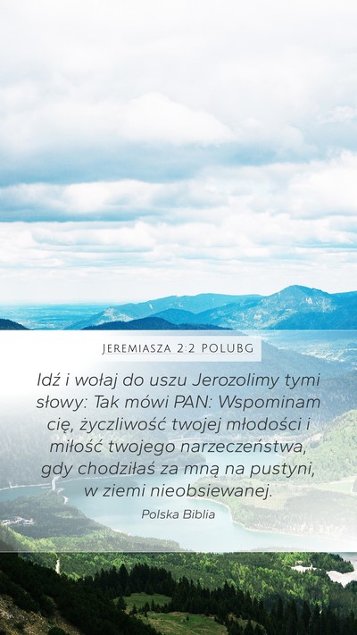 Jeremiasza 2:2 POLUBG Bible Verse Image