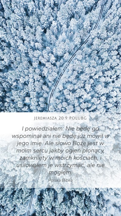 Jeremiasza 20:9 POLUBG Bible Verse Image