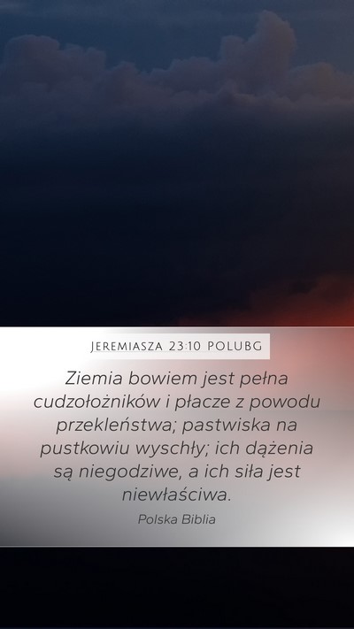 Jeremiasza 23:10 POLUBG Bible Verse Image
