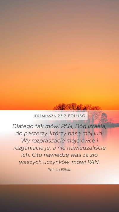 Jeremiasza 23:2 POLUBG Bible Verse Image