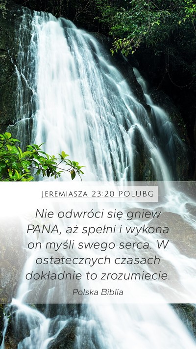 Jeremiasza 23:20 POLUBG Bible Verse Image