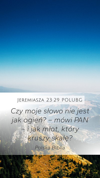 Jeremiasza 23:29 POLUBG Bible Verse Image
