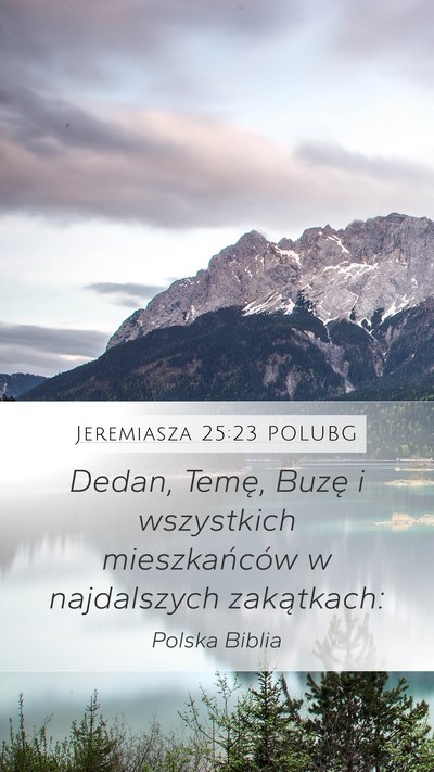 Jeremiasza 25:23 POLUBG Bible Verse Image