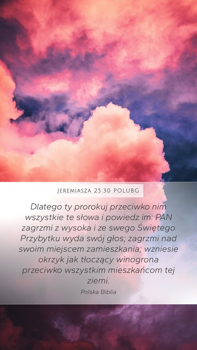 Jeremiasza 25:30 POLUBG Bible Verse Image