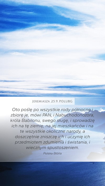 Jeremiasza 25:9 POLUBG Bible Verse Image