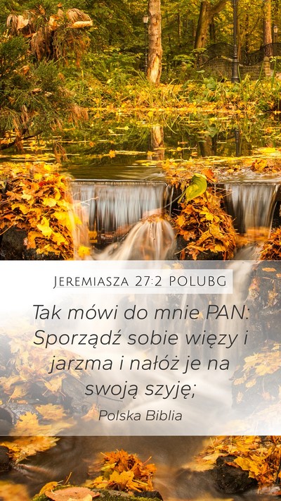 Jeremiasza 27:2 POLUBG Bible Verse Image