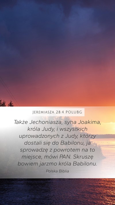 Jeremiasza 28:4 POLUBG Bible Verse Image