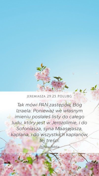 Jeremiasza 29:25 POLUBG Bible Verse Image