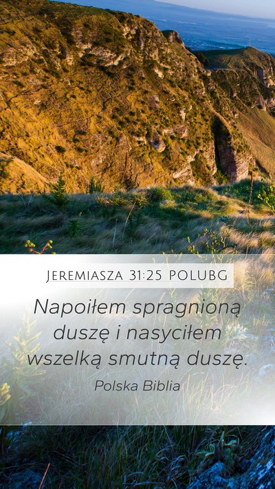 Jeremiasza 31:25 POLUBG Bible Verse Image