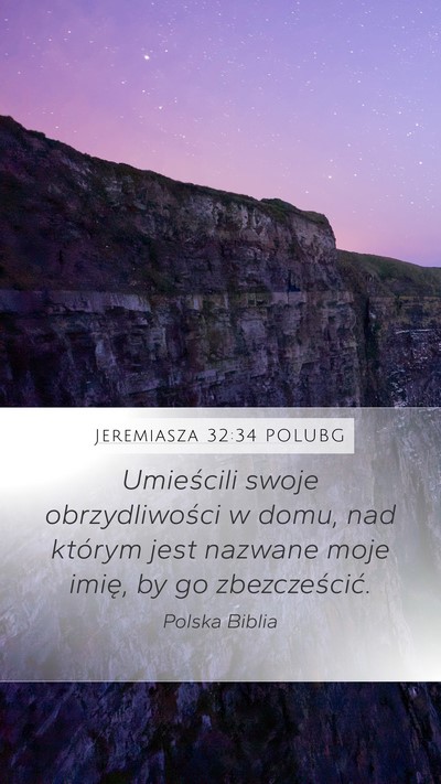 Jeremiasza 32:34 POLUBG Bible Verse Image
