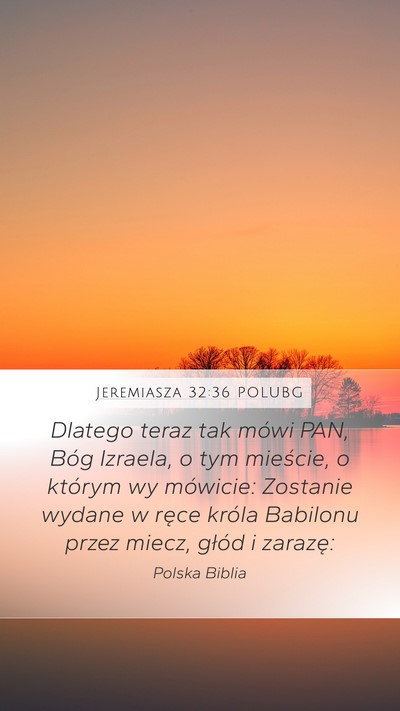 Jeremiasza 32:36 POLUBG Bible Verse Image