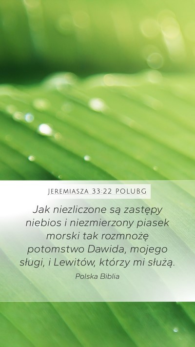 Jeremiasza 33:22 POLUBG Bible Verse Image