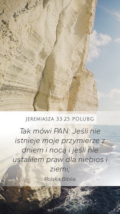Jeremiasza 33:25 POLUBG Bible Verse Image