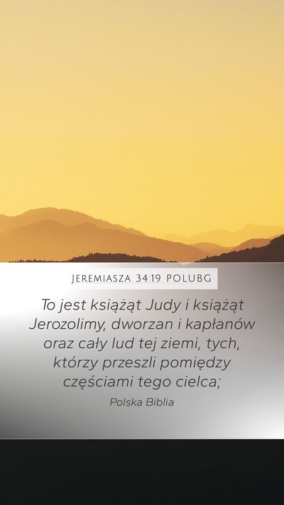 Jeremiasza 34:19 POLUBG Bible Verse Image