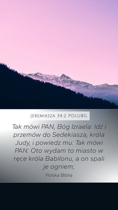 Jeremiasza 34:2 POLUBG Bible Verse Image