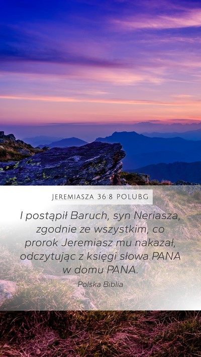 Jeremiasza 36:8 POLUBG Bible Verse Image