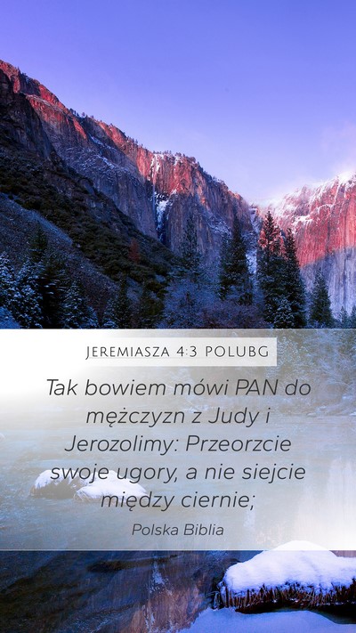 Jeremiasza 4:3 POLUBG Bible Verse Image
