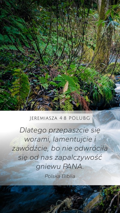 Jeremiasza 4:8 POLUBG Bible Verse Image