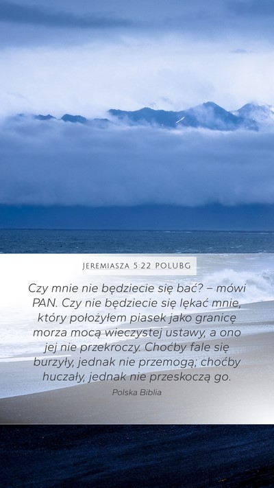 Jeremiasza 5:22 POLUBG Bible Verse Image