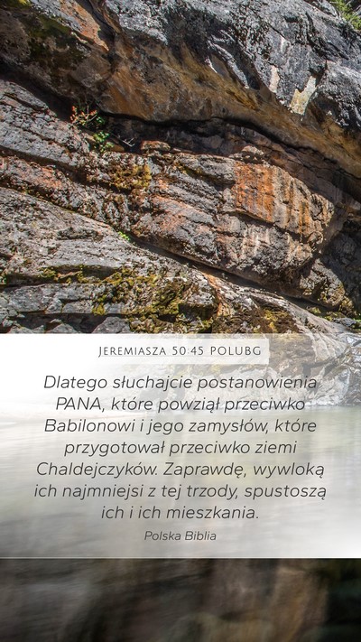 Jeremiasza 50:45 POLUBG Bible Verse Image