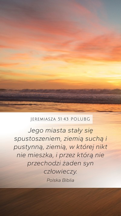 Jeremiasza 51:43 POLUBG Bible Verse Image