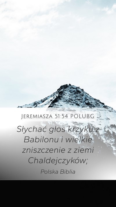 Jeremiasza 51:54 POLUBG Bible Verse Image