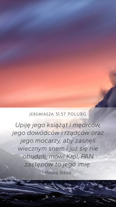 Jeremiasza 51:57 POLUBG Bible Verse Image