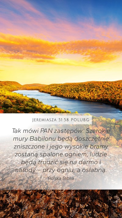 Jeremiasza 51:58 POLUBG Bible Verse Image