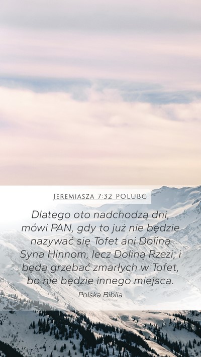 Jeremiasza 7:32 POLUBG Bible Verse Image