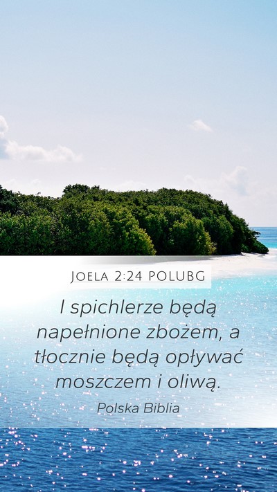 Joela 2:24 POLUBG Mobile Phone Wallpaper - I spichlerze będą napełnione zbożem, a - Mobile Bible Verse Wallpaper